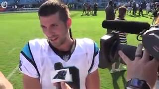 Panthers Graham Gano reacts after kicking 63yard field goal to beat Giants [upl. by Nnylatsyrc665]