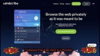 Windscribe free vpn  How To Use Free Internet On PC Or Laptop Using VPN Windscribe  SumonDoherty [upl. by Sulienroc]