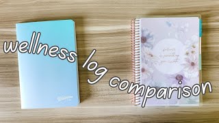 Erin Condren Review PetitePlanner Wellness Log vs A5 Wellness Planner [upl. by Annyrb]