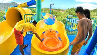 Escape Theme Park in Penang Malaysia Waterslides amp Tubby Racer [upl. by Airegin]