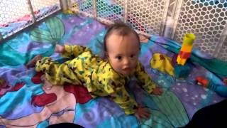 Down Syndrome Boy With Infantile Spasms Crawls at 14 months [upl. by Elliott825]