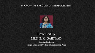 Microwave Frequency measurement [upl. by Enoryt]