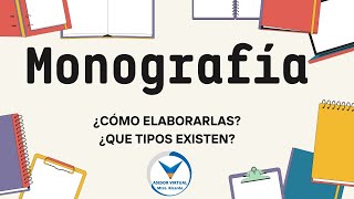 MONOGRAFIA Paso a paso ✅ Tipos de monografías ❗️ ¿Cuál elegir para tu proyecto ❓ [upl. by Airam]