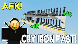 OP AFK Cry Iron Farm  Roblox Islands [upl. by Anirres37]