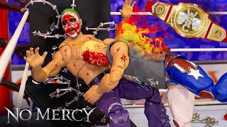 Cody Rhodes vs Joker Jon Moxley quotNo Mercyquot Action Figure Match Hardcore Championship [upl. by Anrehs]