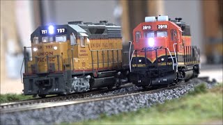 Broadway Limited GP35 Review DCC amp Paragon 4 Sound  BLI Updated Diesels BNSF amp UP [upl. by Cornela726]