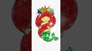 DIY Glitter little Mermaid Princess shiny hair kids art craft kids mermaid princess glitter [upl. by Theis119]