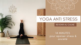 Yoga antistress  14 minutes  Apaiser stress et anxiété [upl. by Ruddy]