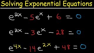 Solving Exponential Equations In Quadratic Form  Using Logarithms With e [upl. by Ynej681]