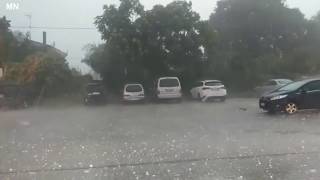 Crazy hail storm hits Pesaro Italy  July 16 2018 [upl. by Gabrielli210]