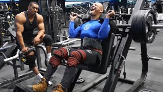 LARRY WHEELS DOES EL CAMPEON LEG DAY [upl. by Einegue184]