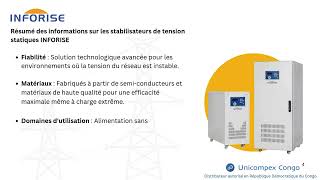 Régulateur de tension statique  Automatic Static Voltage Regulator AVR  Inforise  Unicompex [upl. by Ynnol]