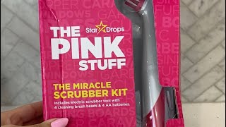 Roadtesting The Pink Stuff Miracle Scrubber Kit [upl. by Yrakcaz740]