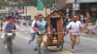 April Fools Day Parade amp Outhouse Race Tryon NC [upl. by Ynelram]