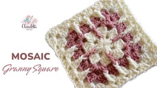 Crochet Granny Square Mosaik  StepbyStep Tutorial [upl. by Nnauol148]