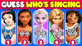 Guess Whos Singing 🎤🎙️🎶 Disney Song Quiz Challenge  Snow White Moana Elsa Rapunzel Mirabel [upl. by Sheree]