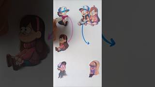 Gravity Falls Dipper and Mabel line matching puzzle dipher viral art mabel [upl. by Helsa]