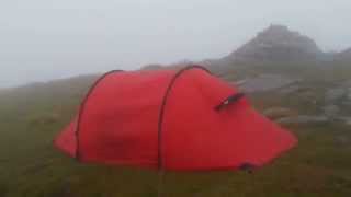 HILLEBERG NAMMATJ 2  WINTER WILD CAMPING  HIGH WINDS  EXPOSED SUMMIT [upl. by Aznola473]