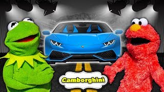 Kermit the Frog and Elmo Find a NEW Lamborghini [upl. by Asyen]