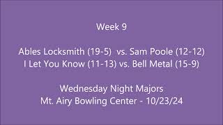 Wednesday Night Majors Week 9 Ables Locksmith vs Sam Poole  I Let You Know vs Bell Metal [upl. by Larisa]