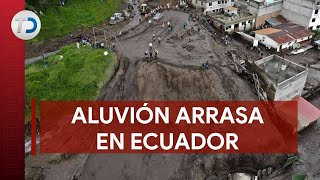 Aluvión de lodo y escombros deja al menos 24 muertos en Ecuador [upl. by Aziul216]