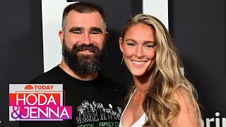 Jason Kelce sends love to his wife Kylie during retirement speech [upl. by Bunns]