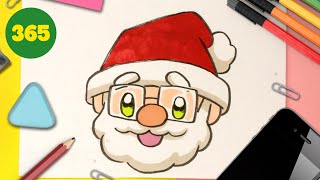 COMMENT DESSINER LE PÈRE NOËL KAWAII FACILE ❤️ Dessins de Noël faciles ❤️ [upl. by Linnet965]