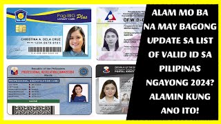 2024 LIST OF VALID GOVERNMENT ISSUED ID in the PHILIPPINES  Simple Nhovz [upl. by Christopher]