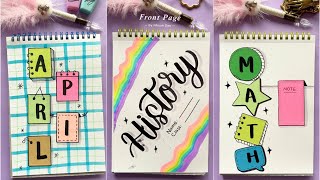 5 Stunning Front Page Ideas for School 🎨  Assignment Front Page Designs [upl. by Halette]