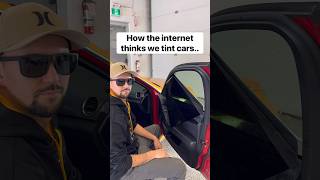 How the internet thinks we tint cars🤷‍♂️😆 windowtint tint diy viral [upl. by Seys]