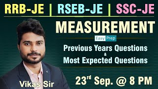 Measurement  Lect1  PYQ Practice Session  EE EEE ECE CSE rrbje rseb rpscae sscje [upl. by Milli]