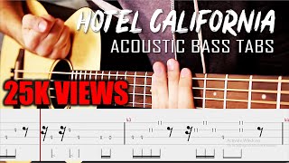 Eagles  Hotel California Bass Tabs By Chamis Arts [upl. by Yesrej904]