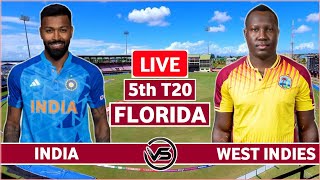 IND vs WI 5th T20 Live Scores amp Commentary  India vs West Indies 5th T20 Live Scores  WI innings [upl. by Eleni783]