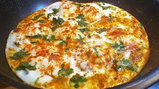 Egg Drop Fry  Indian Street Food  Egg Recipe [upl. by Nnyleve]