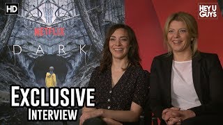 Jordis Triebel amp Maja Schone  Netflix Dark Season 1 Exclusive Interview [upl. by Ahsuoj]