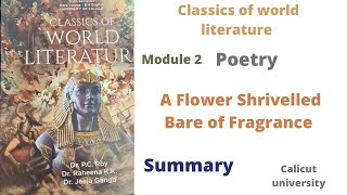 Classics of world literature sem a flower shrivelled bare of fragrance by Alexander Pushkin summary [upl. by Gaut]