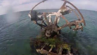 GoPro  Exploring a Sunken Paddle Steamer Wreck  The Ozone Indented Head [upl. by Iztim]