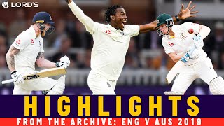 Smith v Archer Stokes Ton amp Labuschagnes Ashes Debut  Classic Match  Eng v Aus 2019  Lords [upl. by Eatnuahc]