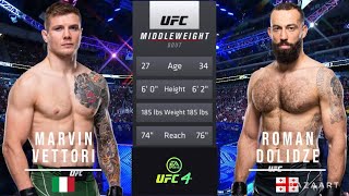 MARVIN VETTORI VS ROMAN DOLIDZE FULL FIGHT UFC 286 [upl. by Atnohs436]