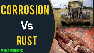 Difference between Corrosion and Rust  Corrosion Vs Rusting  Whizz Engineers [upl. by Press]