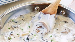 Mushroom White Sauce Recipe  Creamy Bechamel Sauce for Chicken Steak and Pasta Fast Quick and Easy [upl. by Anaig]