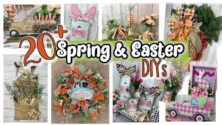 🐰🌸 🥕 20 Easter and Spring DIYs \ Dollar Tree \ Hobby Lobby \ Walmart \ Country Charm by Tracy [upl. by Lunsford]