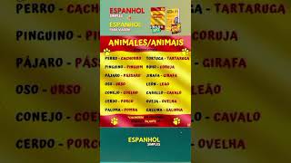 ANIMAIS EM ESPANHOL espanhol espanholsimples [upl. by Oivatco]