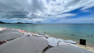 No Stress Restaurant  Lamai  Koh Samui  Thailand  Livecam on the beach [upl. by Dutch236]