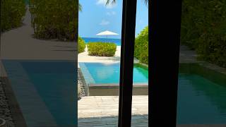 Beach pool villa Intercontinental Maldives 🏝️maldives travel enjoy vacation paradise shorts [upl. by Edmanda57]