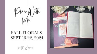 Plan with Me  Hobonichi Weeks Setup feat Kell of a Plan Fall Florals Vol 3 [upl. by Iral]