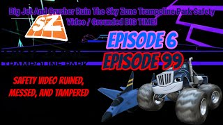 Big Jet And Crusher Ruin The Sky Zone Trampoline Park Safety Video  Grounded BIG TIME [upl. by Rehprotsirhc]