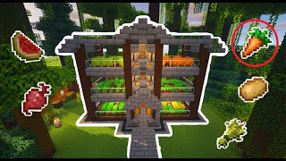 MINECRAFT  Invernadero🍉 COMPACTO para Cultivos🌾Tutorial 116 [upl. by Nwadal30]