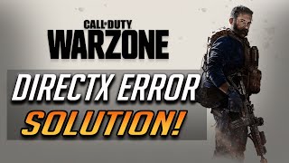 Call of Duty Warzone quotDirectX Encountered An Unrecoverable Errorquot Fix [upl. by Opaline]