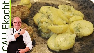 Kartoffelsalat ohne Majonnaise mit Essig und brauner Butter 1a Rezept [upl. by Durwood841]